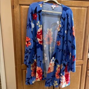 Lularoe Floral Caroline Cardigan, size large